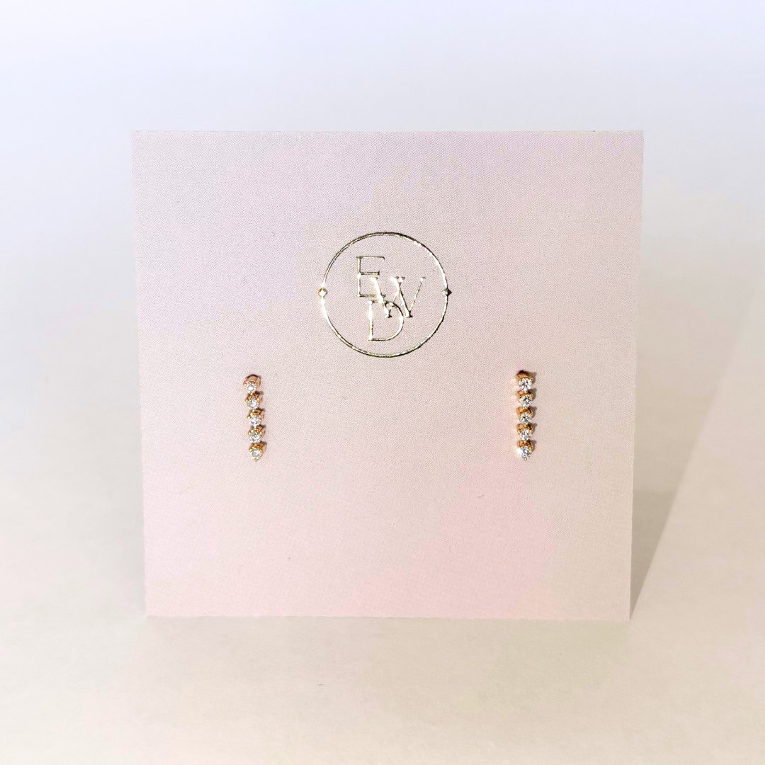 Mini Diamond Tennis Earrings (Emily Warden)