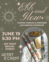 Thumbnail for Ebb & Glow: Painted Taper Candles and Embossed Matchboxes Workshop