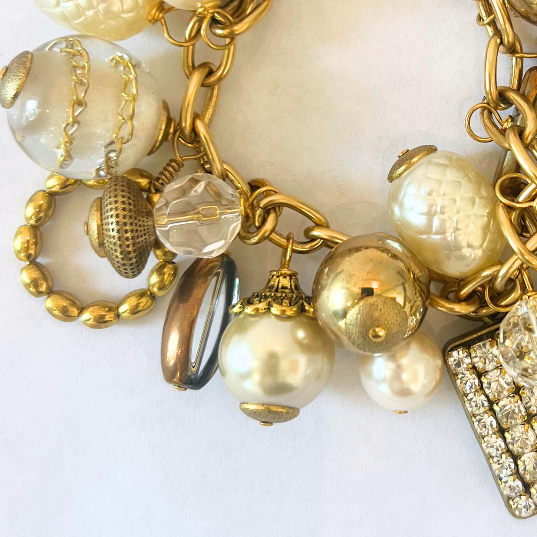 Classic Pearl Bauble Charm Bracelet
