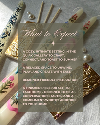 Thumbnail for Ebb & Glow: Painted Taper Candles and Embossed Matchboxes Workshop