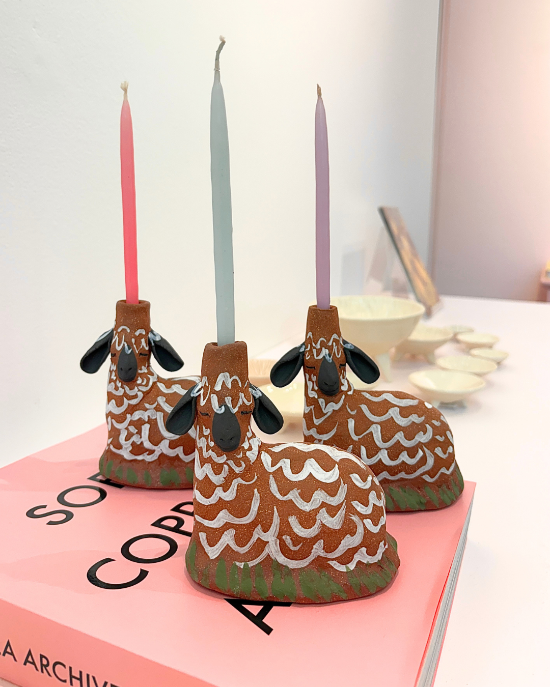Sheep Candleholder (Andrea Keys Connell)