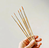 Thumbnail for Watercolor paintbrush set of 5 Emily Lex