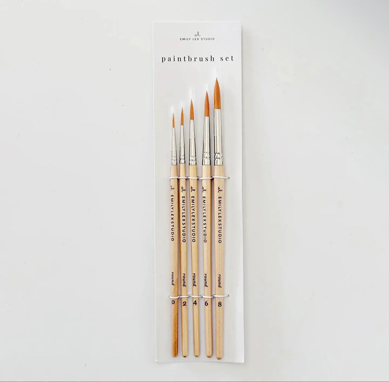 Watercolor paintbrush set of 5 Emily Lex