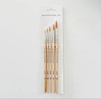 Thumbnail for Watercolor paintbrush set of 5 Emily Lex