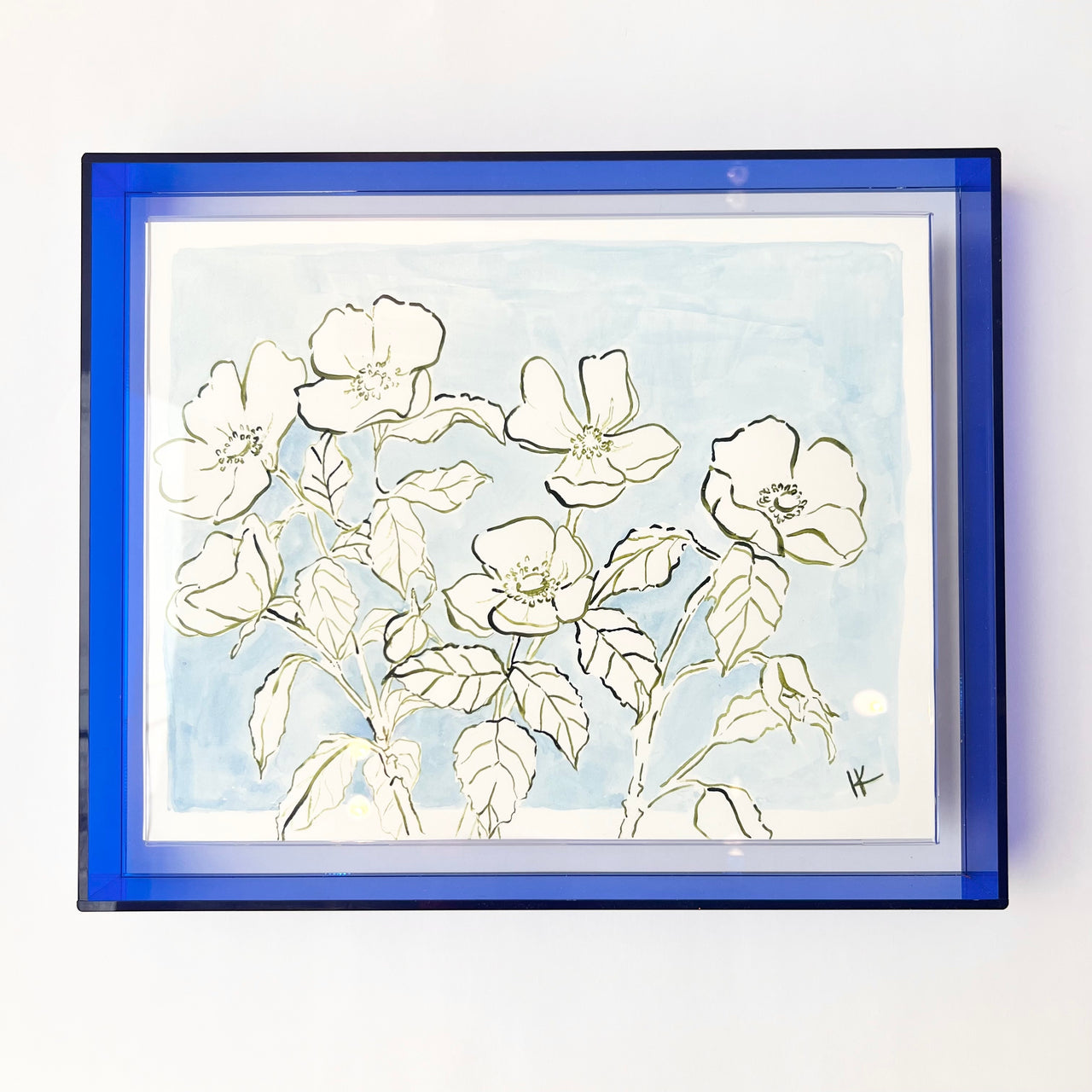 Wild Flower, Blue Frame - Kate K