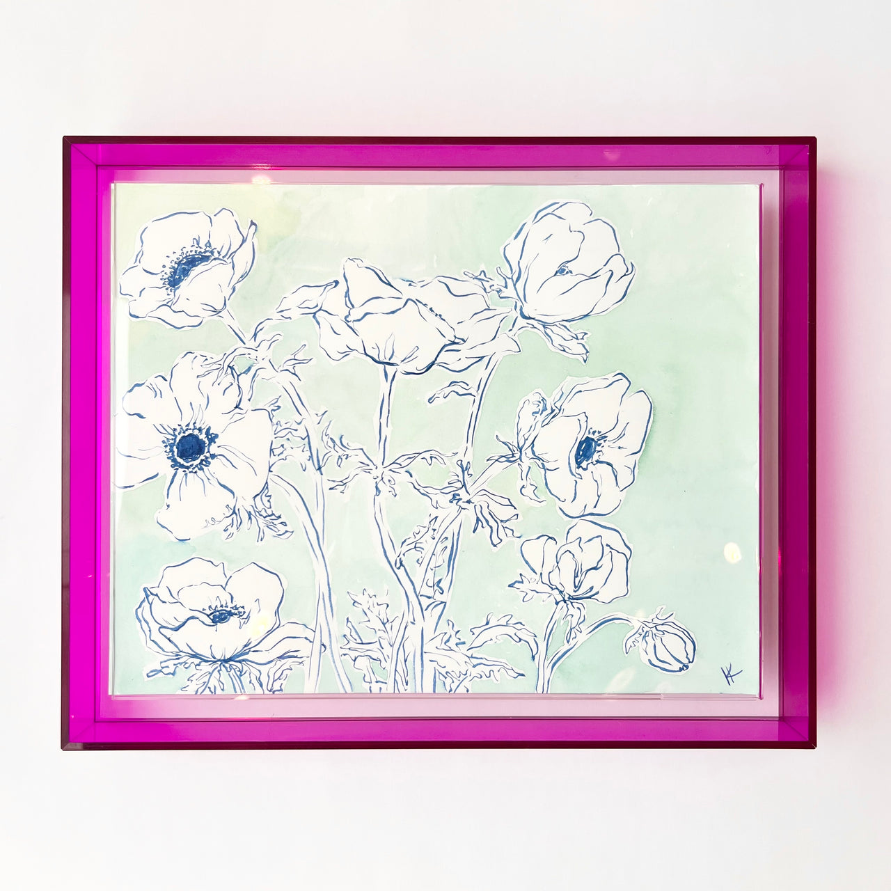 Anemones, Purple Frame - Kate K