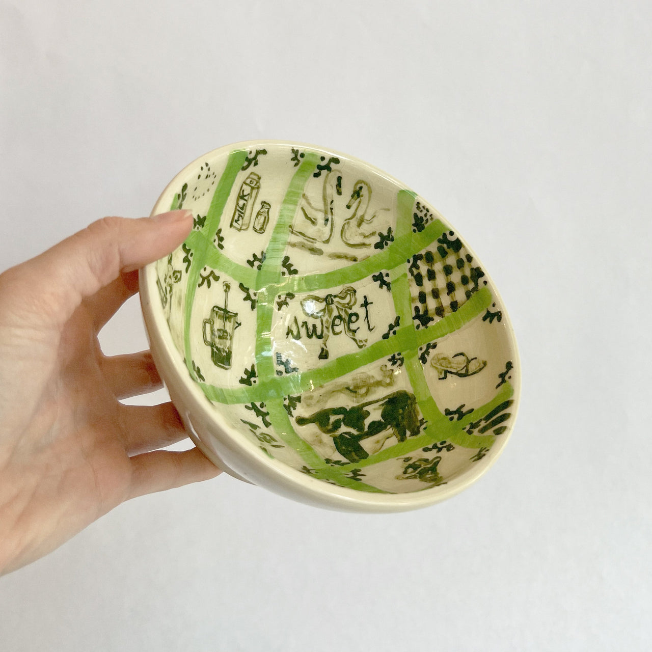 Green Tile Bowl - Alyssa Ceramics