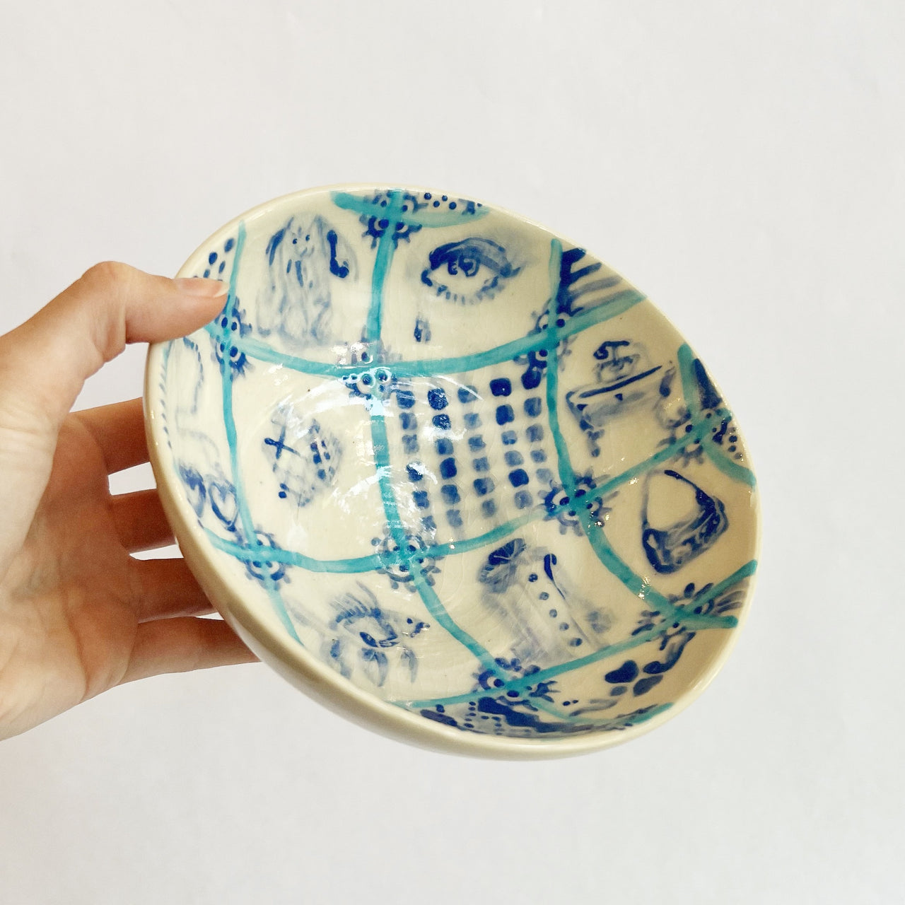 Blue Tile Bowl - Alyssa Ceramics