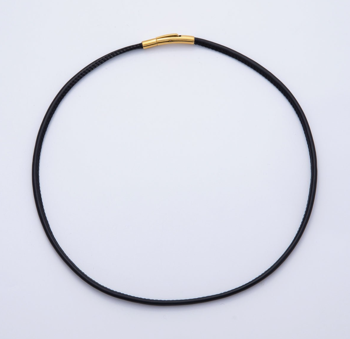18k gold filled faux leather cord necklace