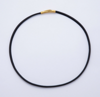 Thumbnail for 18k gold filled faux leather cord necklace