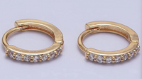 Thumbnail for 16k gold filled huggie hoops
