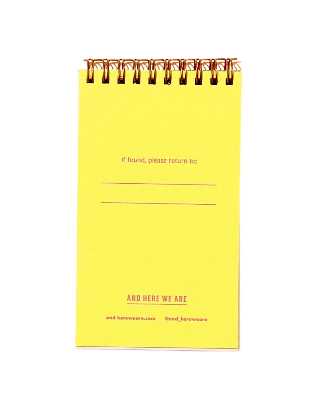Pocket Size Notebook - And Here We Are