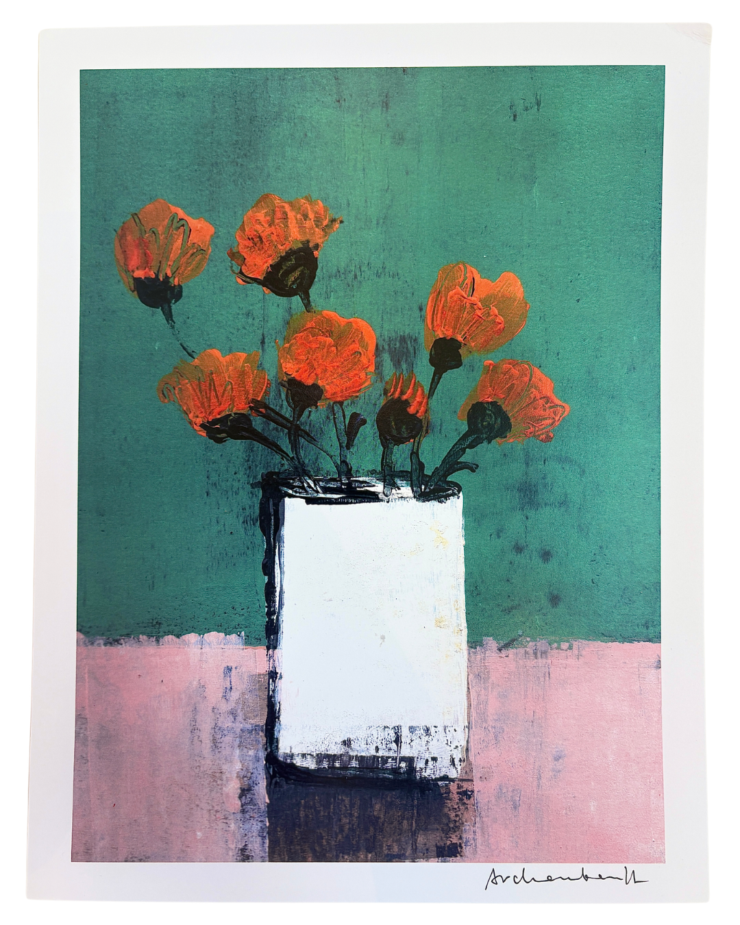 Signed Paulina Archambault Flower Print