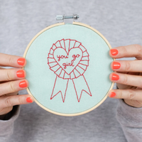 Thumbnail for Cotton Clara Medium Hoop Embroidery Hoop (You Go Girl)